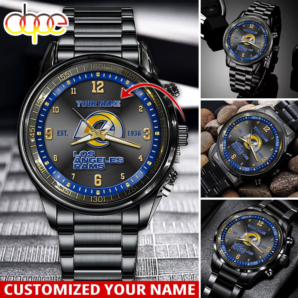 NFL Los Angeles Rams Sport Watch For This Season Custom Watch For Football Lovers