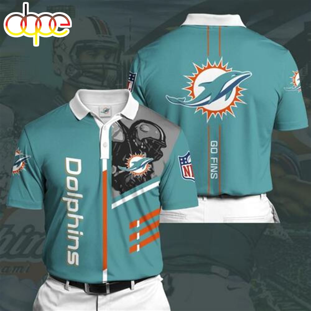 NFL Miami Dolphins Aqua Polo Shirt