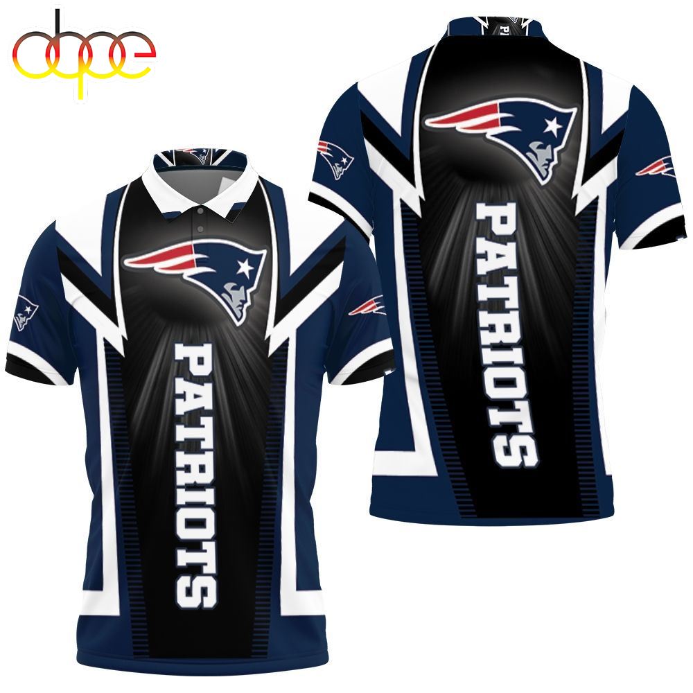 NFL New England Patriots Black Polo Shirt