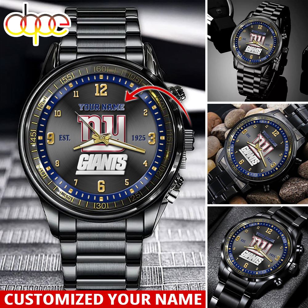 NFL New York Giants Sport Watch For This Season Custom Watch For Football Lovers