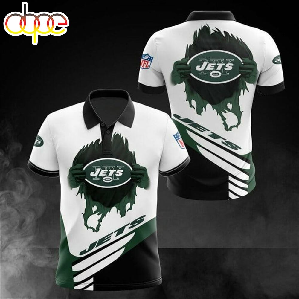NFL New York Jets White Green Polo Shirt