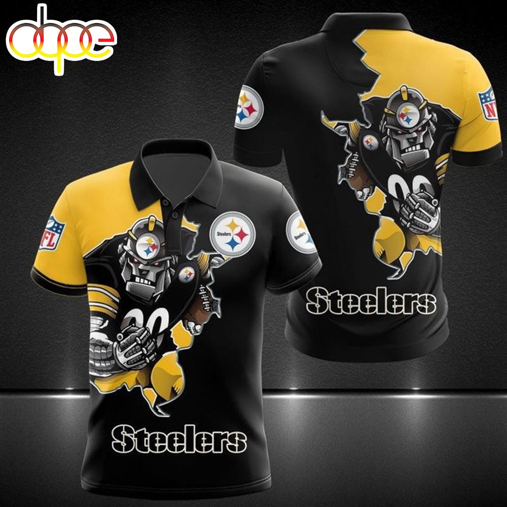 NFL Pittsburgh Steelers Black Golden Limited Polo Shirt