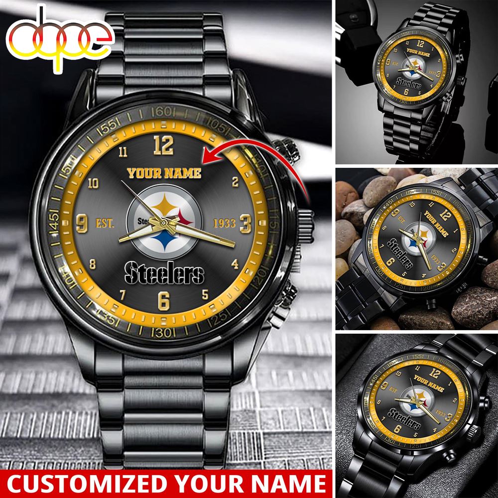 NFL Pittsburgh Steelers Sport Watch For This Season Custom Watch For Football Lovers