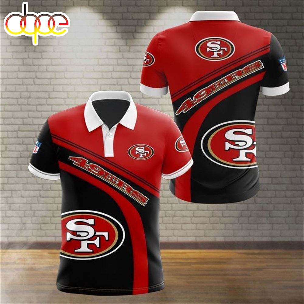 NFL San Francisco 49ers New Style Red Black Polo Shirt
