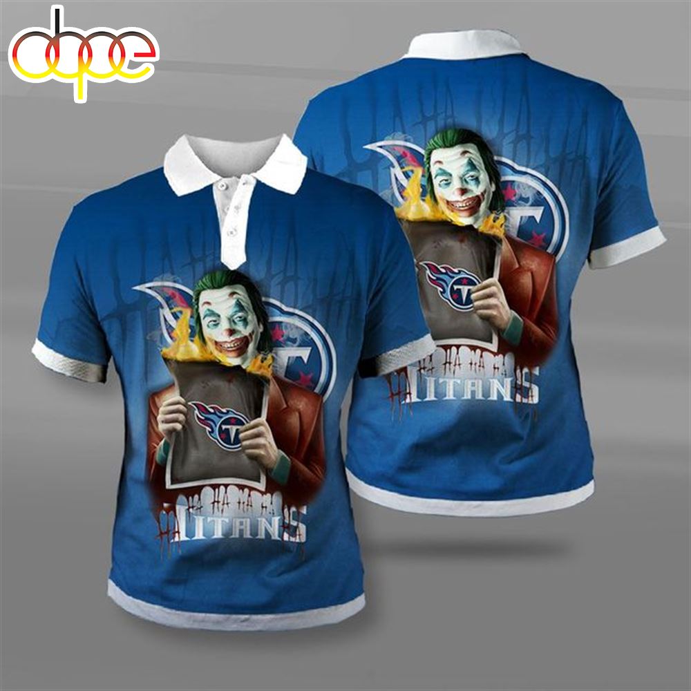 NFL Tennessee Titans Joker Navy Blue Polo Shirt