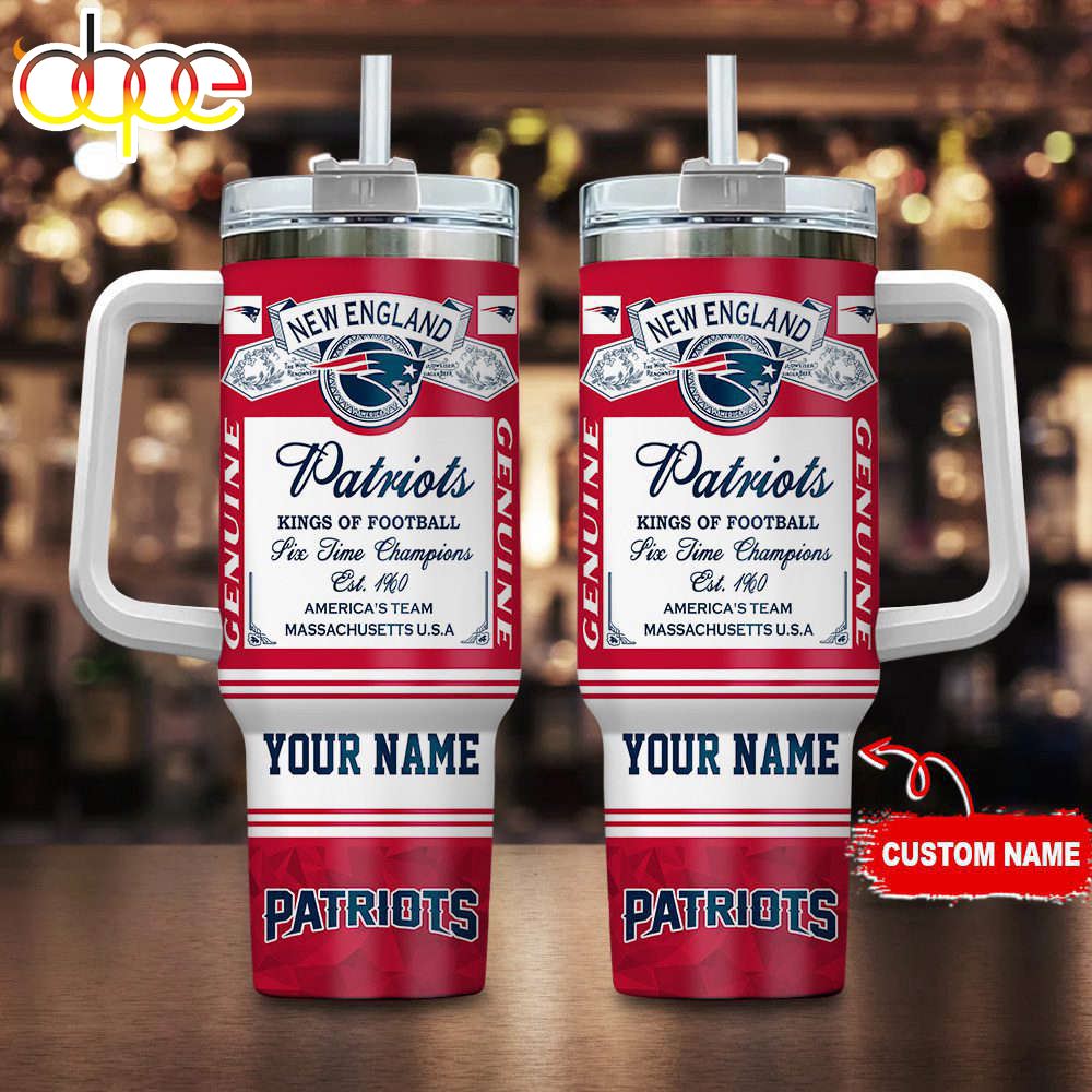 New England Patriots NFL Kings Of Football Personalized Stanley Tumbler 40oz
