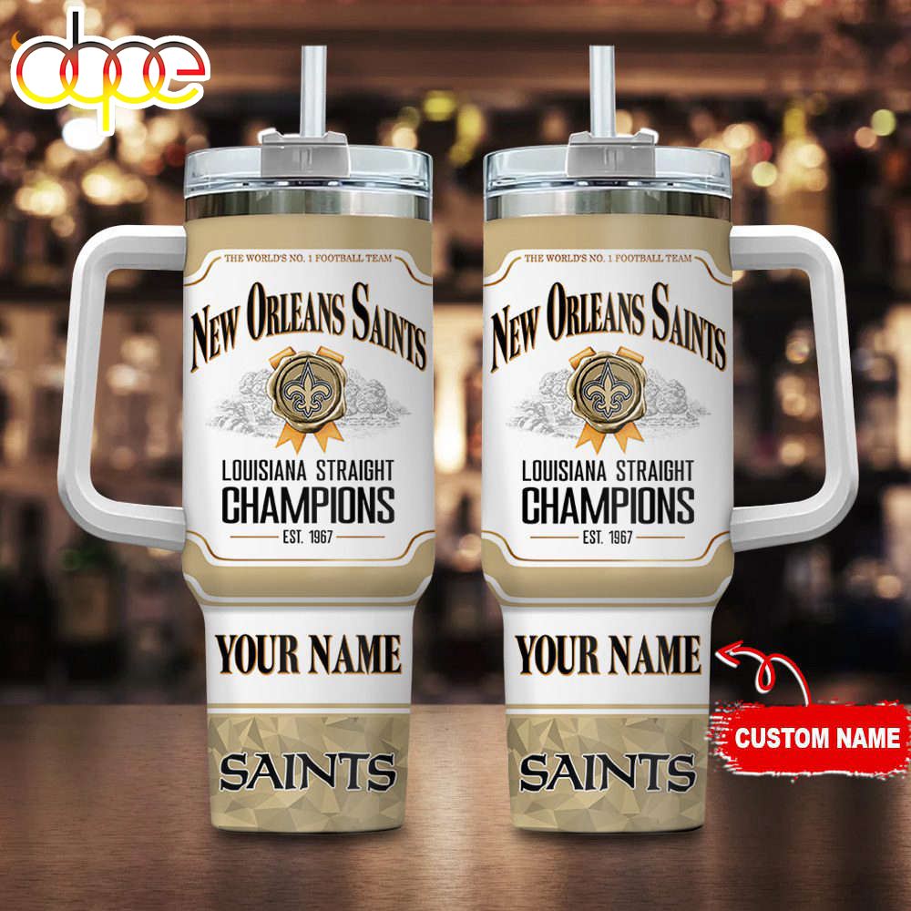 New Orleans Saints Personalized The World’s No 1 Football Team NFL Jim Beam 40oz Stanley Tumbler