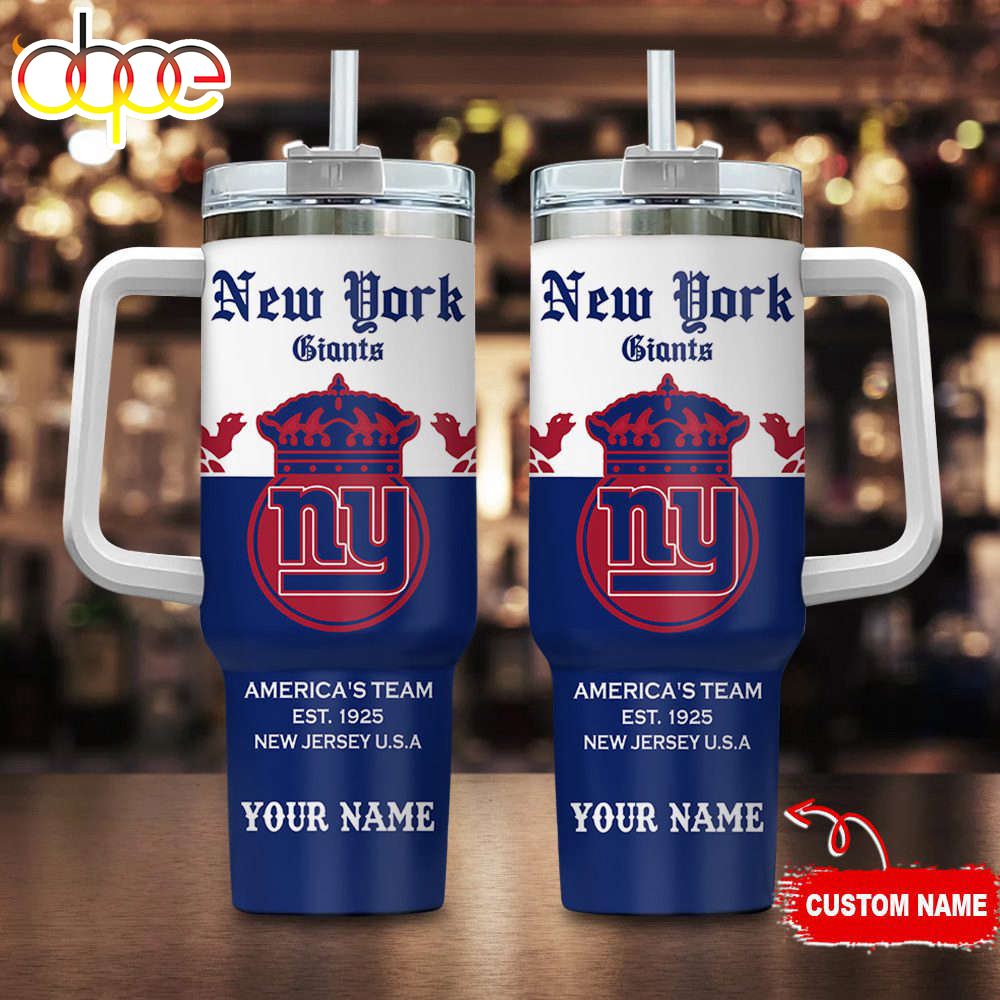 New York Giants Personalized NFL Corona Extra 40oz Stanley Tumbler