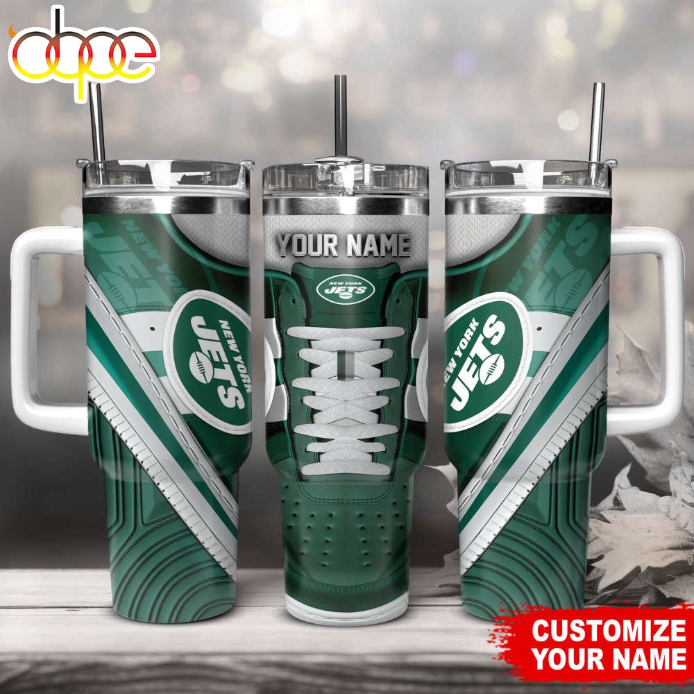 New York Jets Sneaker NFL Personalized Stanley Tumbler 40Oz