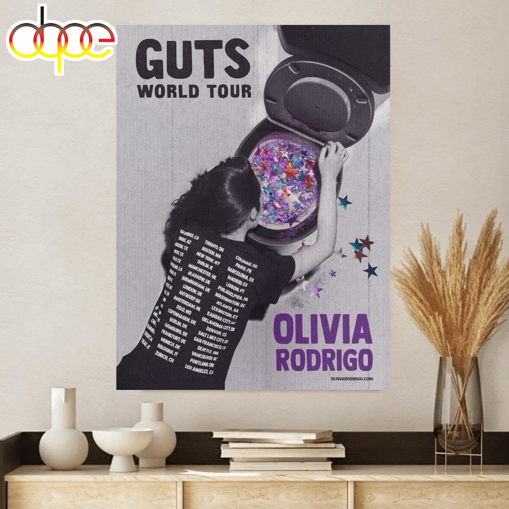 Olivia Rodrigo Announces 2024 Guts World Tour Canvas Poster