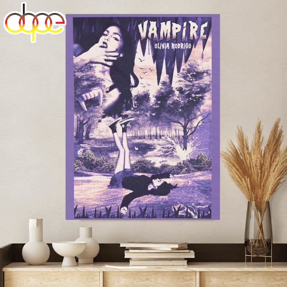 Olivia Rodrigo Blanket Olivia Rodrigo Vampire 2024 Canvas Poster