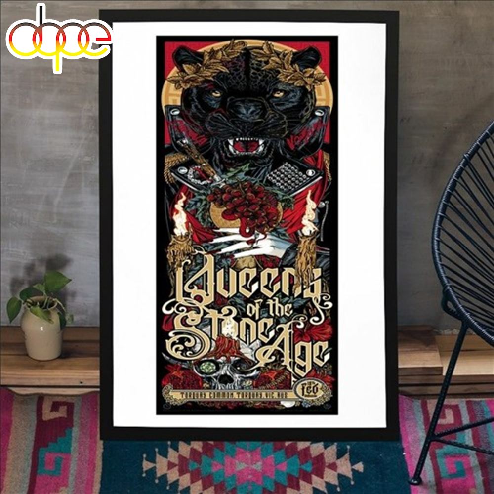 Queens Of The Stone Age 2 18 2024 At Torquay Common In Torquay Aus Poster Canvas