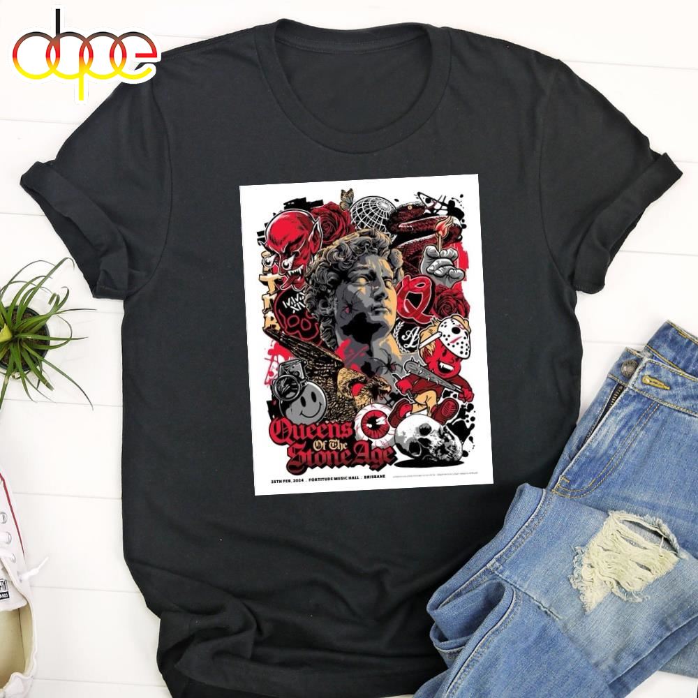 Queens Of The Stone Age Brisbane At Fortitude Music Hall On February 25th 2024 Unisex T Shirt