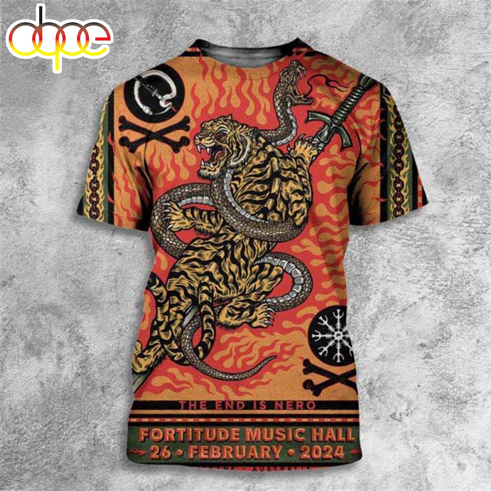 Queens Of The Stone Age Brisbane Night 2 Then End Is Nero At Fordtitude Music Hall On February 26th 2024 All Over Print Shirt