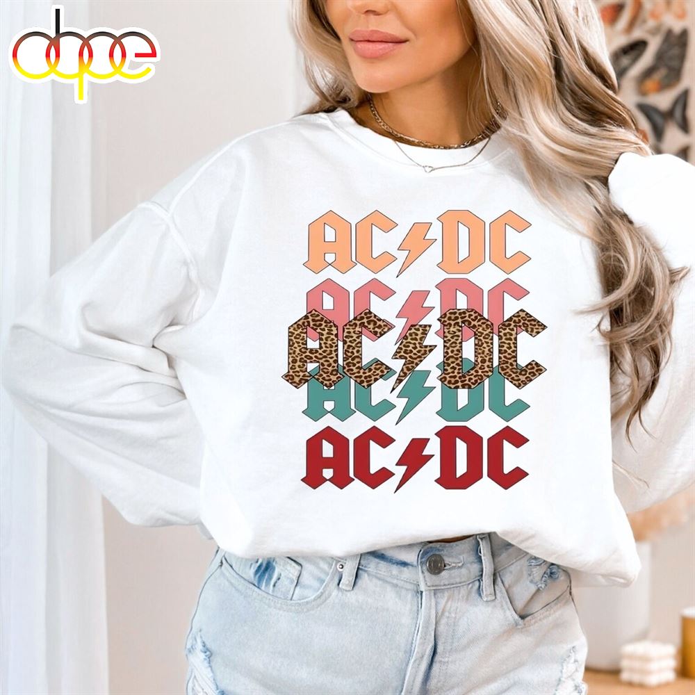Retro Acdc Rock Band Sweatshirt Nostalgic Classic Rock 2024 Shirt