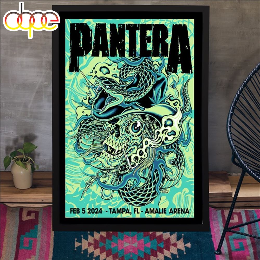 Tampa Fl February 5 2024 Pantera Tour Poster Canvas