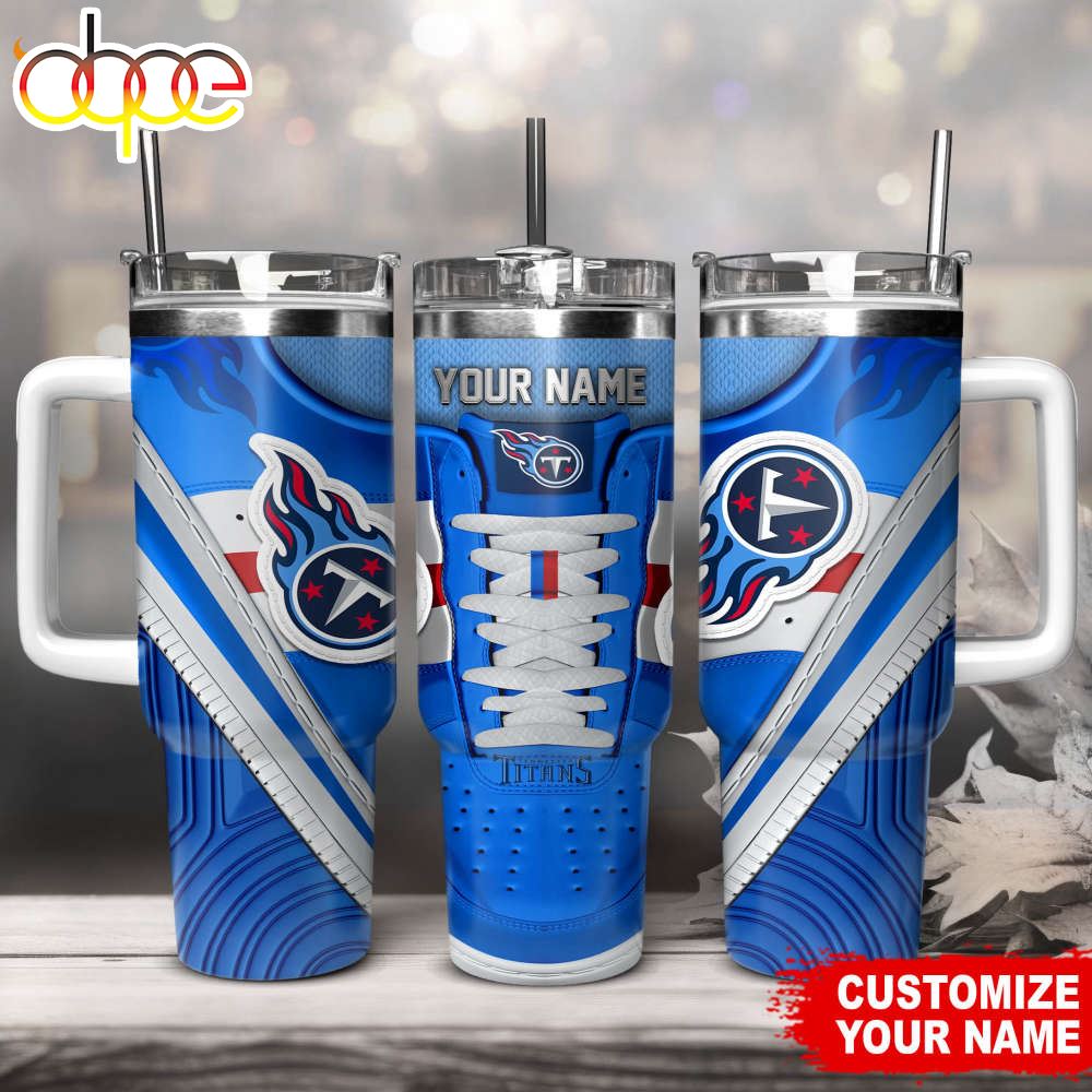 Tennessee Titans Sneaker NFL Personalized Stanley Tumbler 40Oz