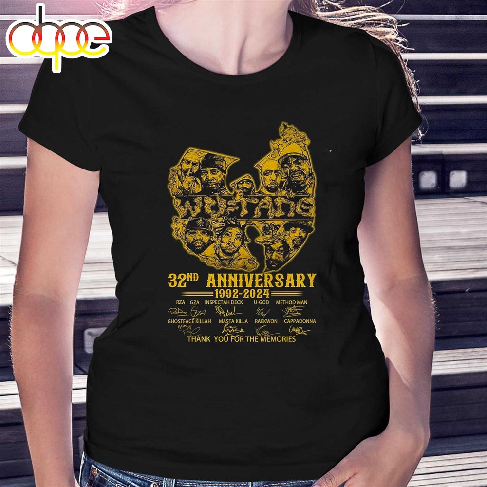Wu Tang Clan 32nd Anniversary 1992 2024 Thank You For The Memories T Shirt