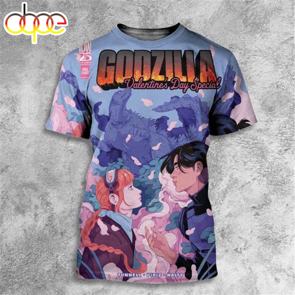 A New Godzilla Valentine's Day Special Comic Was Released February 7th 2024 All Over Print Shirt