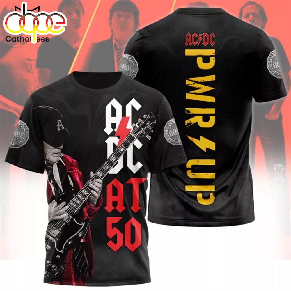 AC DC Power Up Tour Design 3D T Shirt