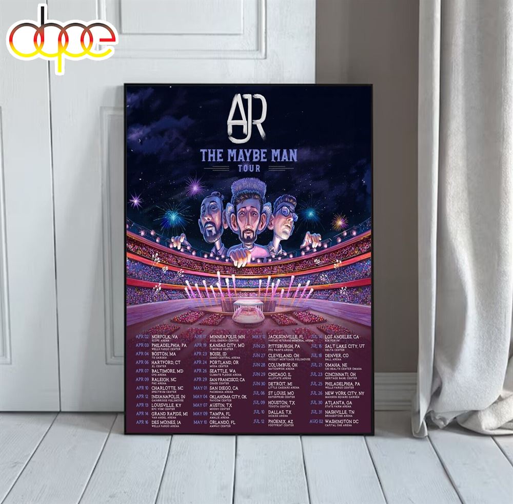AJR 2024 The Maybe Man Tour Poster