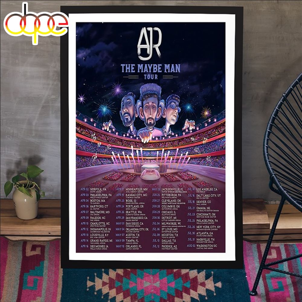 AJR Brothers The Maybe Man Tour 2024 Poster