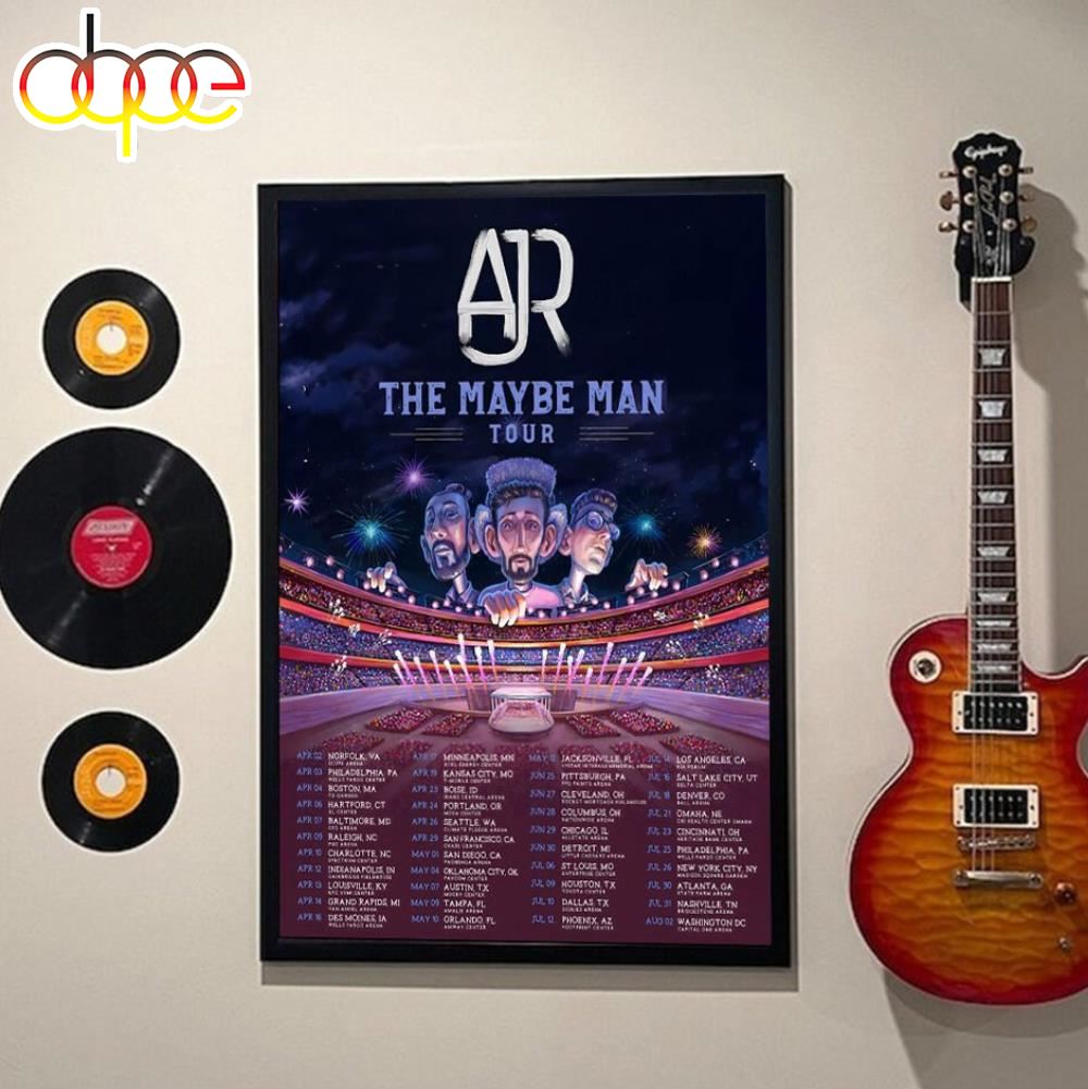 AJR The Maybe Man 2024 North American Tour Poster Canvas