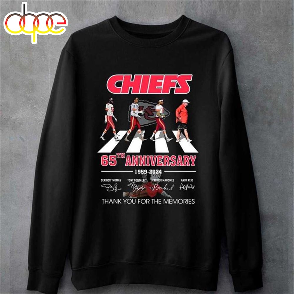 Anniversay 1959 2024 Kansas City Chiefs Thank You For The Memories T Shirt