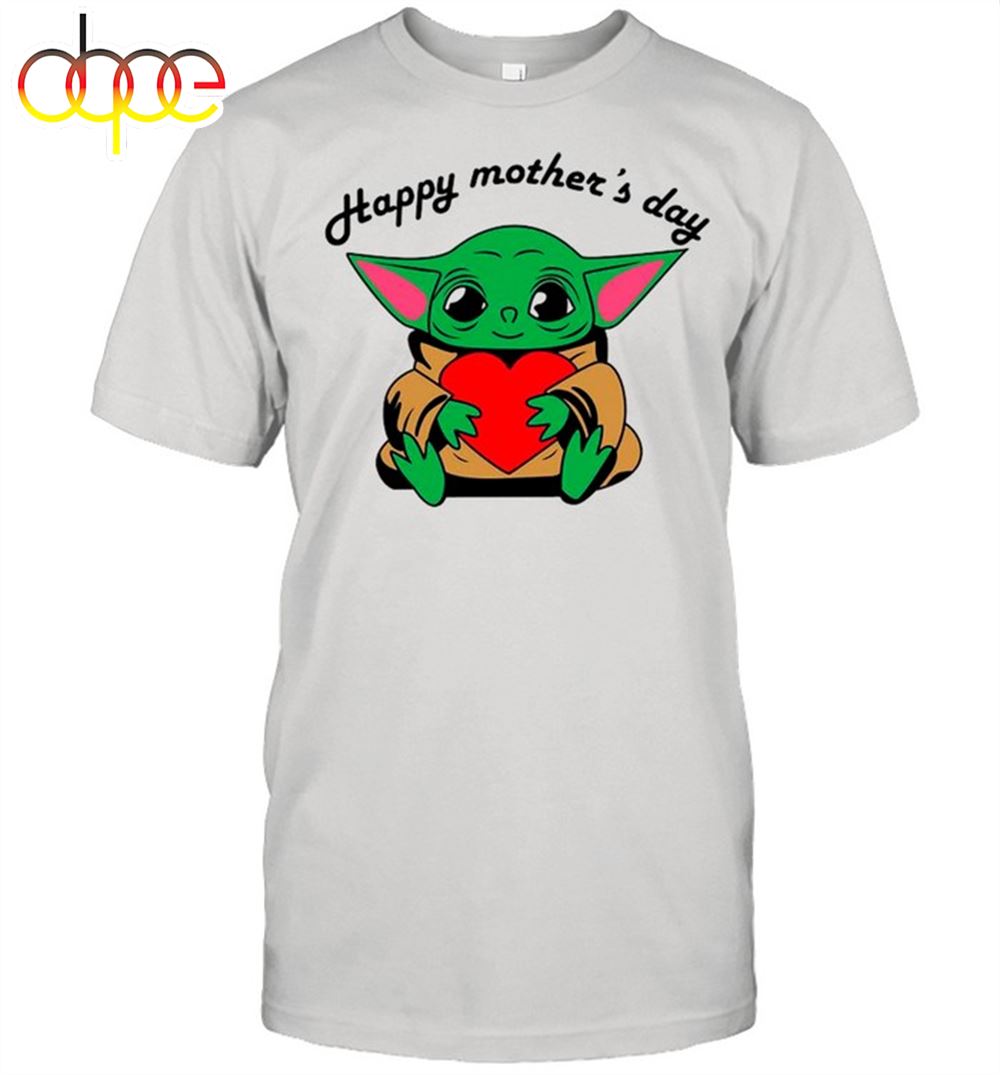 Baby Yoda Hug Heart Happy Mother's Day Shirt