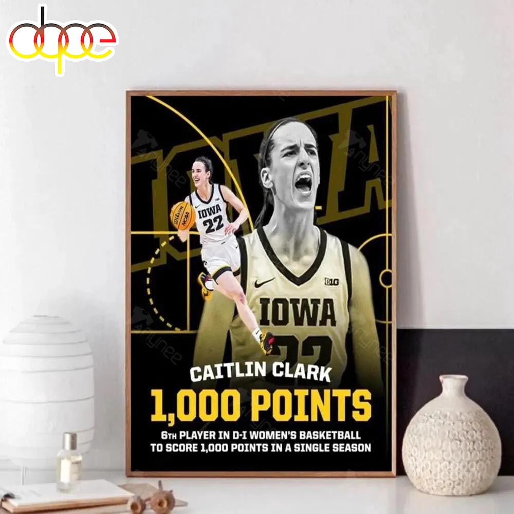 Basketball Big 10 Iowa Hawkeyes Caitlin Clark Poster