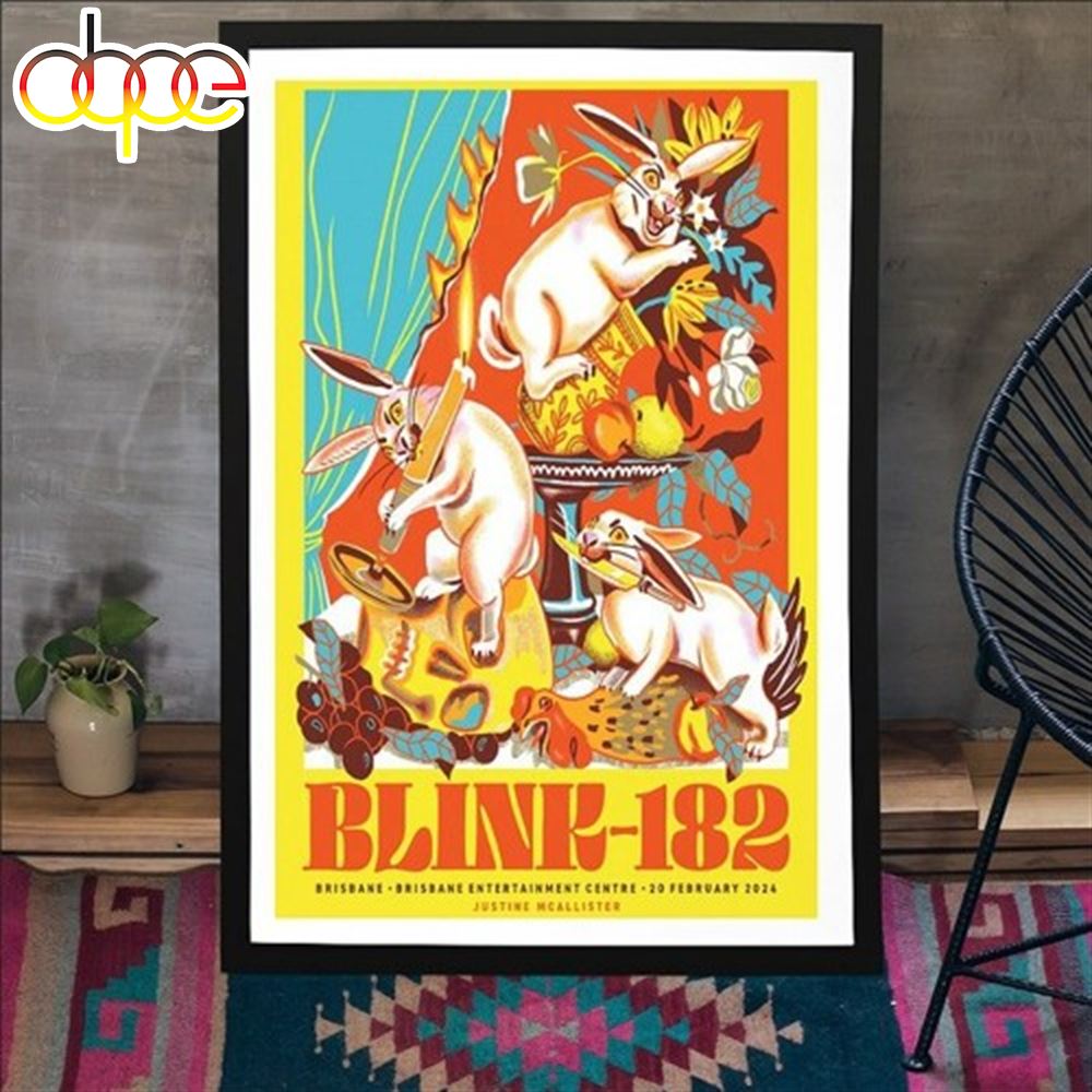 Blink 182 Feb 20 2024 Brisbane Poster Canvas