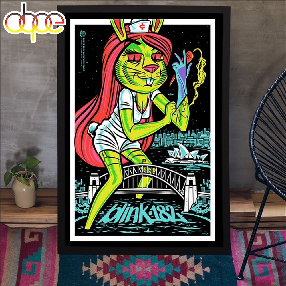 Blink182 Sydney Australia Feb 16, 2024 Qudos Bank Arena Poster