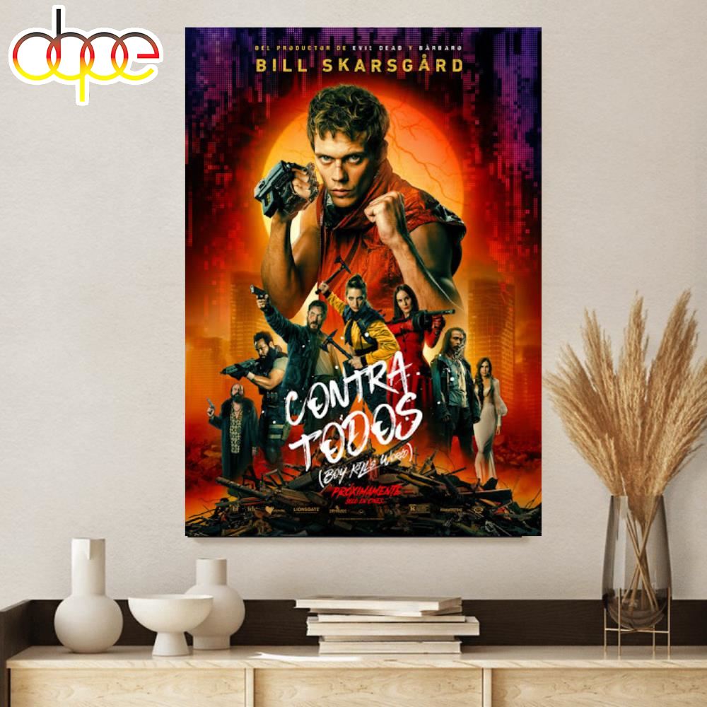 Boy Kills World Movie 2024 Poster Canvas