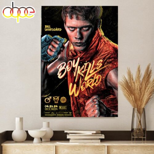 Boy Kills World Movie 2024 Poster Canvas