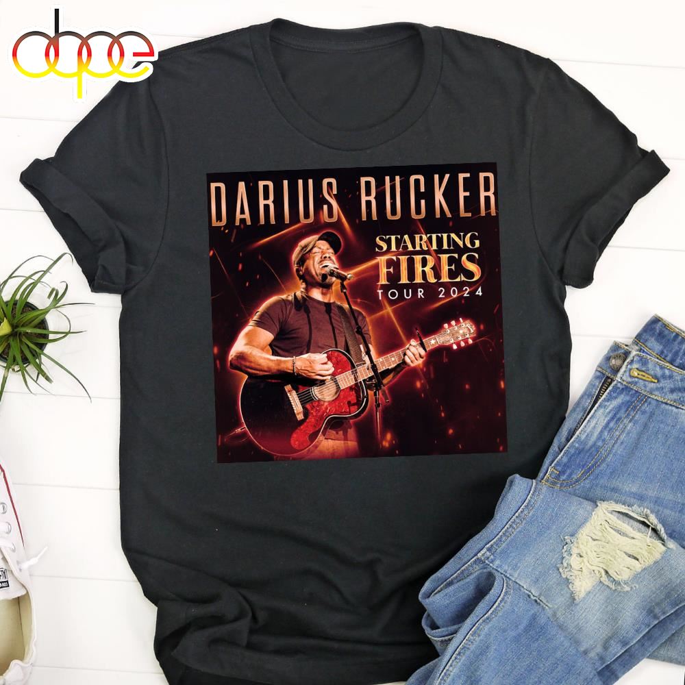 Darius Rucker Tour Music 2024 Concert Shirt Black