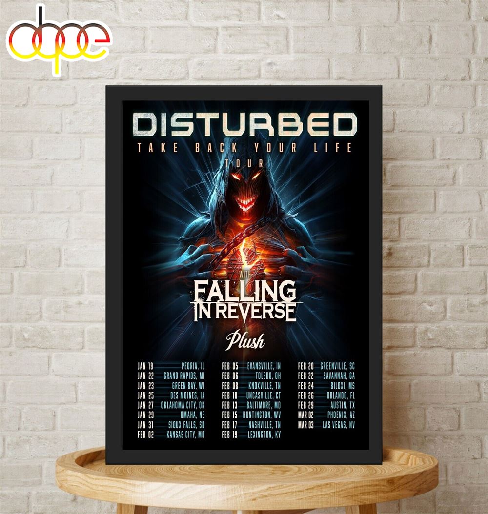 Disturbed Take Back Your Life Tour 2024 Poster