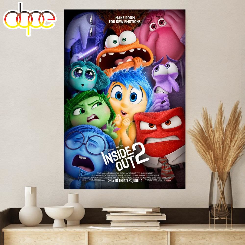 Inside Out 2 Disney Movies 2024 Canvas Poster