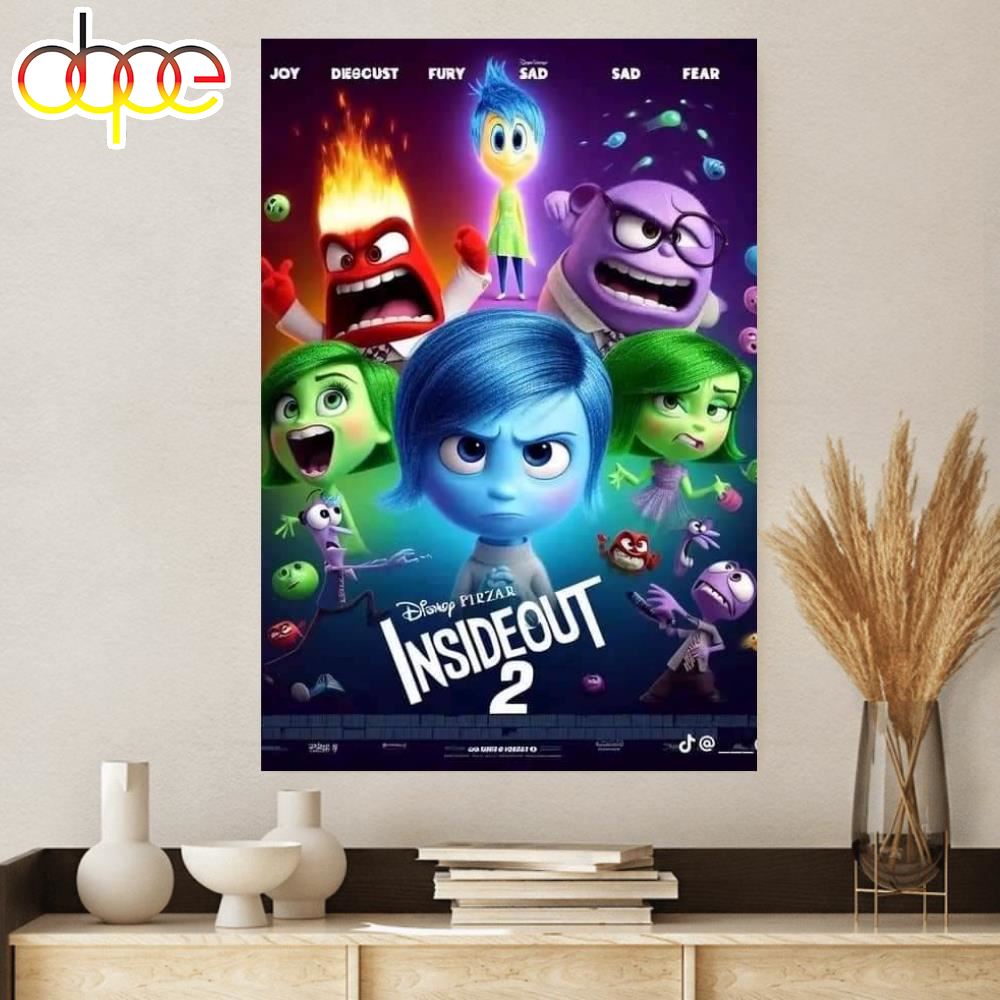 Inside Out 2 Disney Reveals New Poster 2024 Canvas