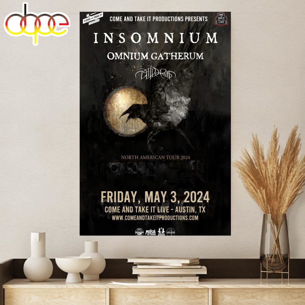 Insomnium North American Tour 2024 Poster Canvas
