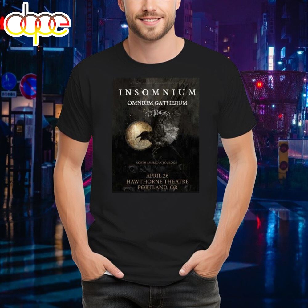 Insomnium Omnium Gatherum North American Tour 2024 T Shirt