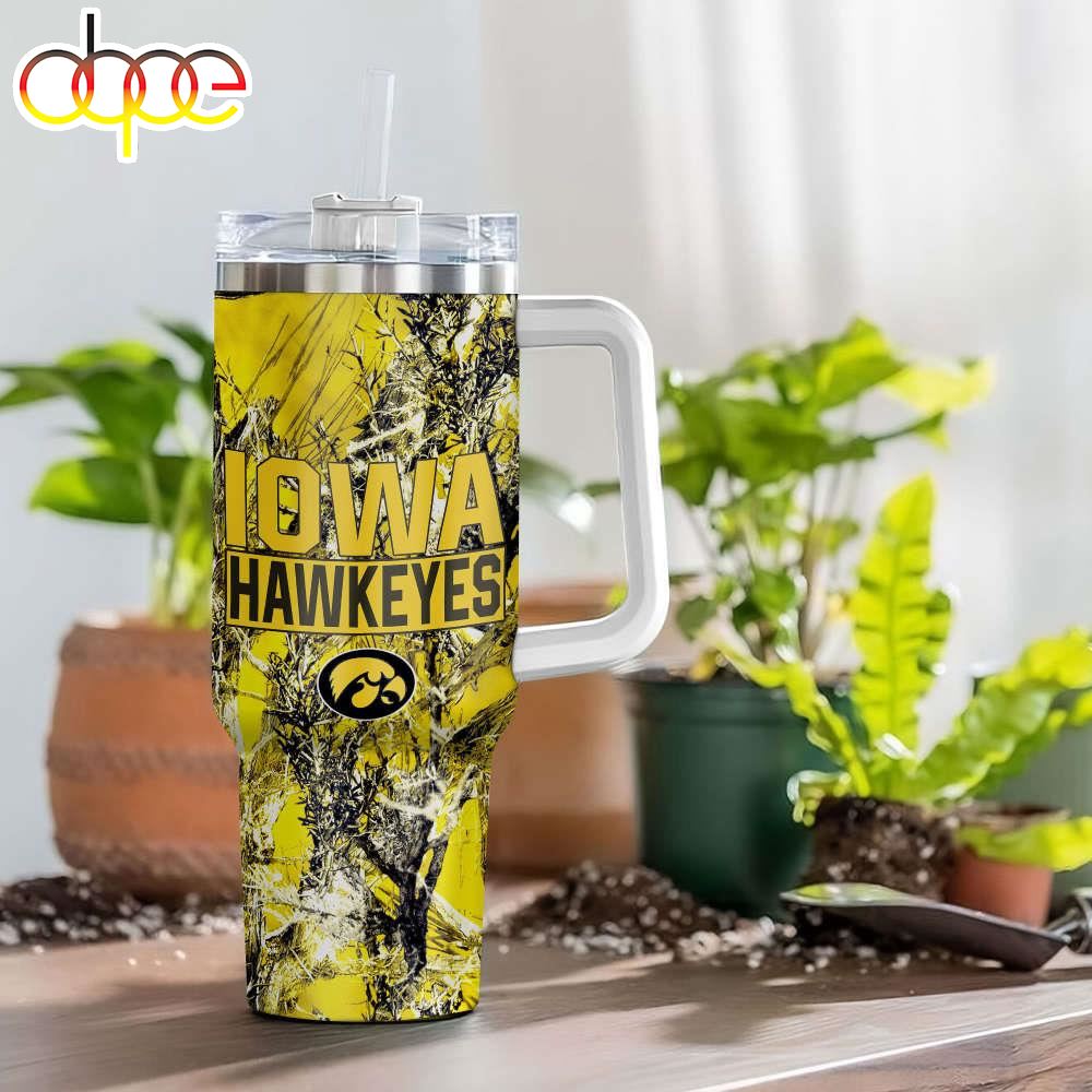 Iowa Hawkeyes Ncaa Hunting Personalized Stanley Tumbler 40oz Gift For Fans