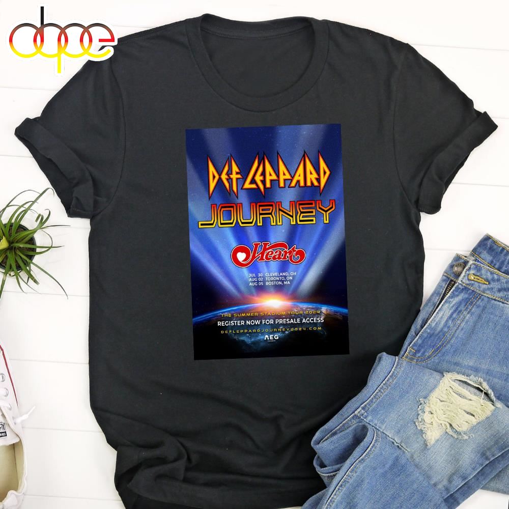 Journey And Def Leppard Announce The Summer Stadium Tour 2024 T Shirt