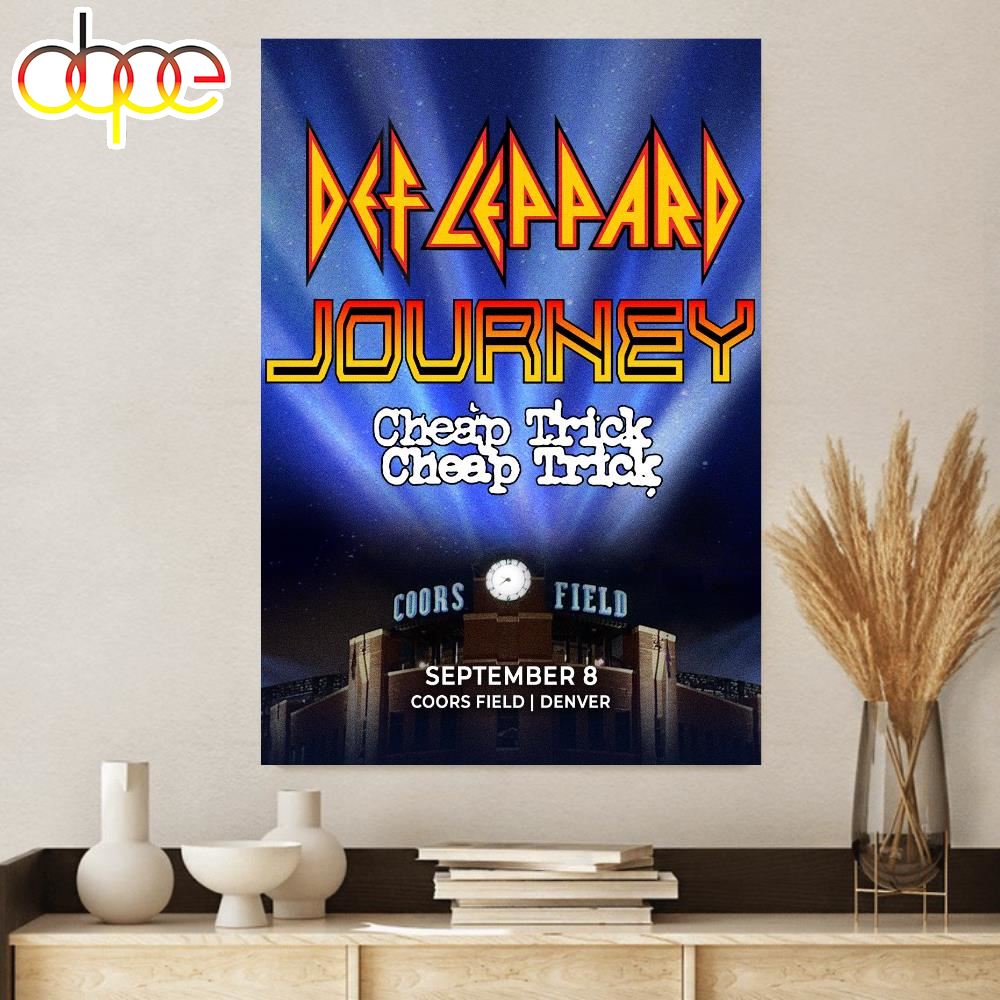 Def Leppard Journey The Summer Stadium Tour 2024 Poster Canvas