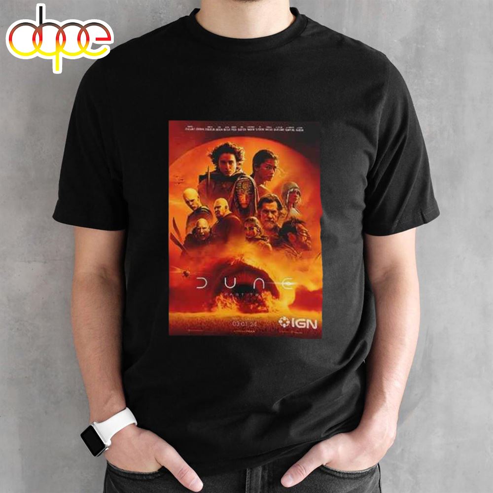 Movie Dune Part Two Of Timothee Chalamet 2024 T Shirt