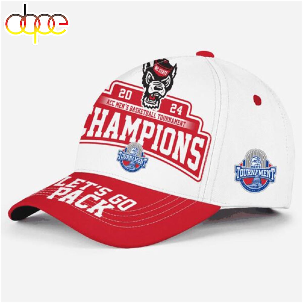 Nc State 2024 Acc Men's Basketball Champs Let's Go Pack Cap