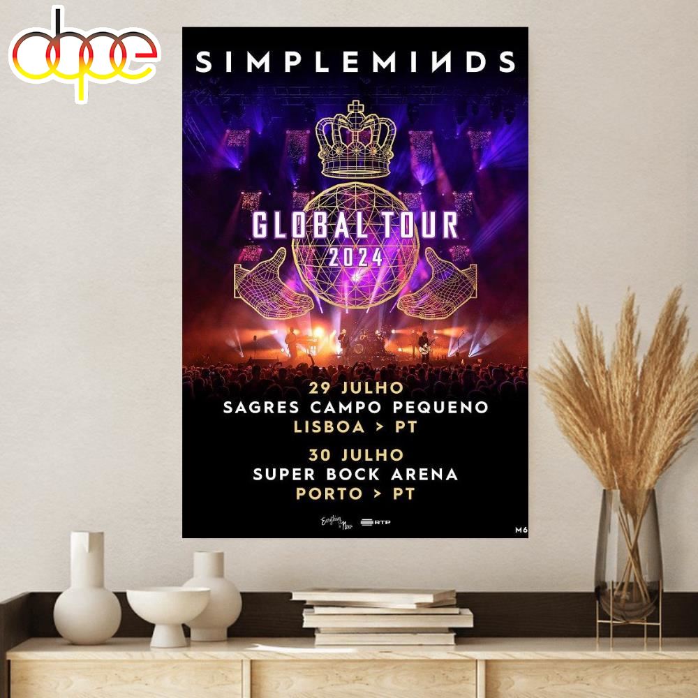 Official SIMPLE MINDS Concert In Lisbon 2024 Canvas Poster
