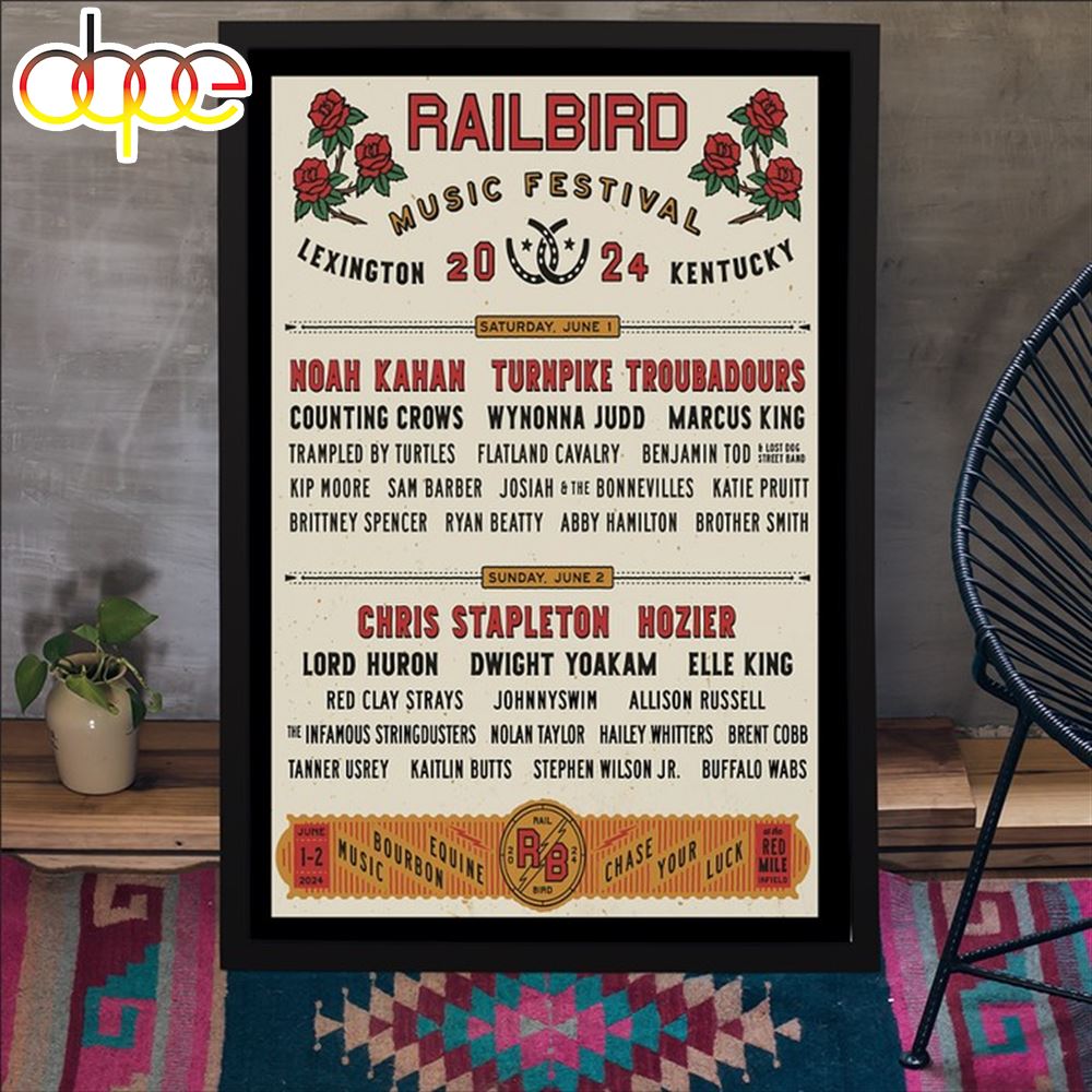 Poster Railbird Music Festival 2024 Lexington