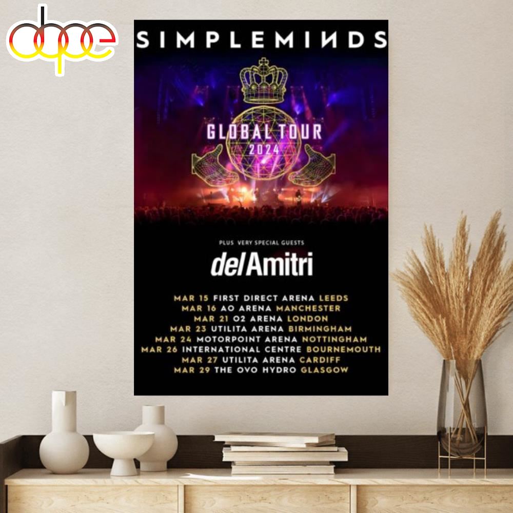 SIMPLE MINDS Global Tour 2024 UK Tour Poster Canvas