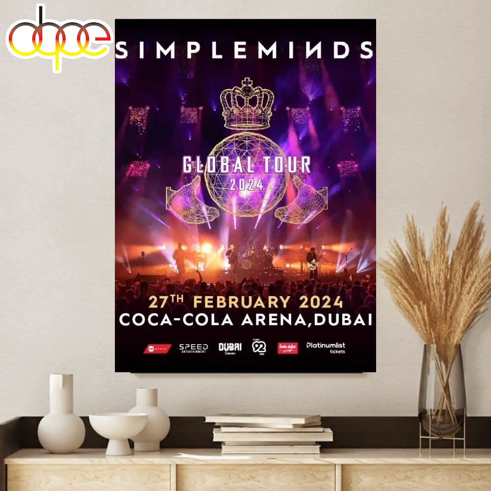 Simple Minds Live Concert In Dubai 27th Feb 2024 Poster Canvas