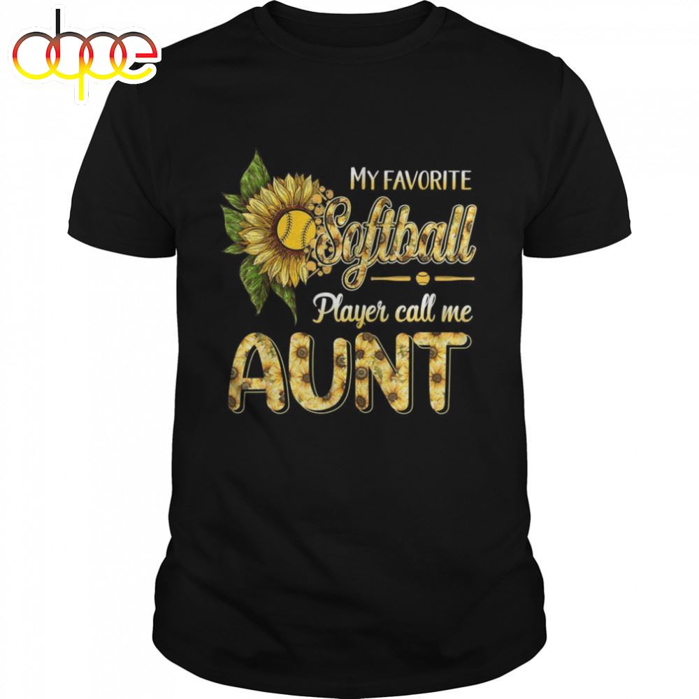 Softball Baseball Sunflower Mother's Day Shirt For Aunt Shirt